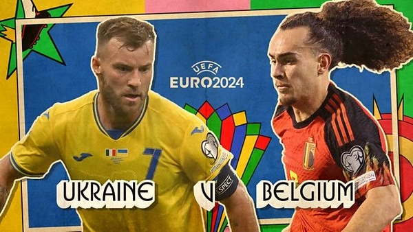 កំណត់អត្តសញ្ញាណ Ukraine vs Belgium 23:00 មិថុនា 26 Euro 2024